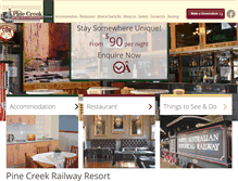 Tablet Screenshot of pinecreekrailwayresort.com.au